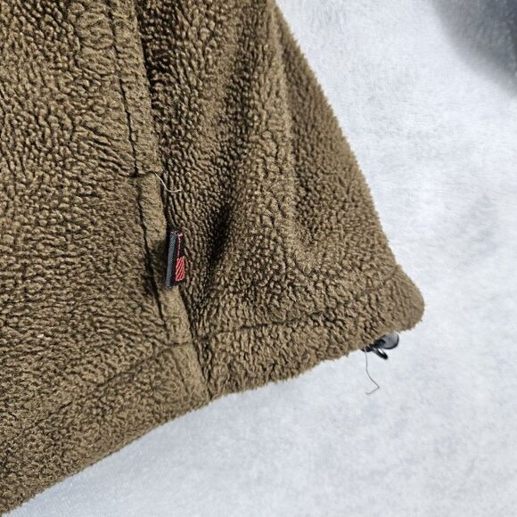 Woolrich Jacket Mens XL Brown Outdoor Fleece Full Zip - Picture 6 of 9